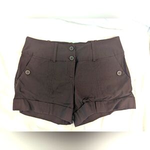 Women's Black Buttoned Shorts